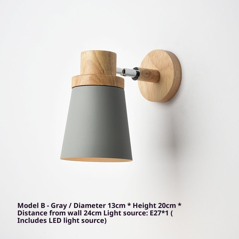 Nordic Log Color Macaron Decorative Wall Lamp
