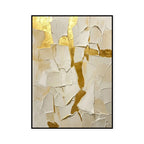 Unique Gift Wedding Decoration Hand Painted Abstract Gold Foil Oil Painting On Canvas Wall Art Picture For Living Room Bedroom