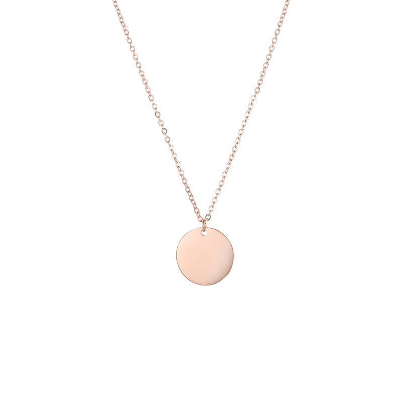 Gold Circular Double Layered Pendant Necklace