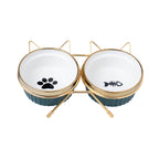 Cat Bowl Cervical Spine Protection Anti-tumble Double Bowl