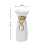 Modern Light Luxury Electroplating Candle Holder Ceramic Crafts Ornaments