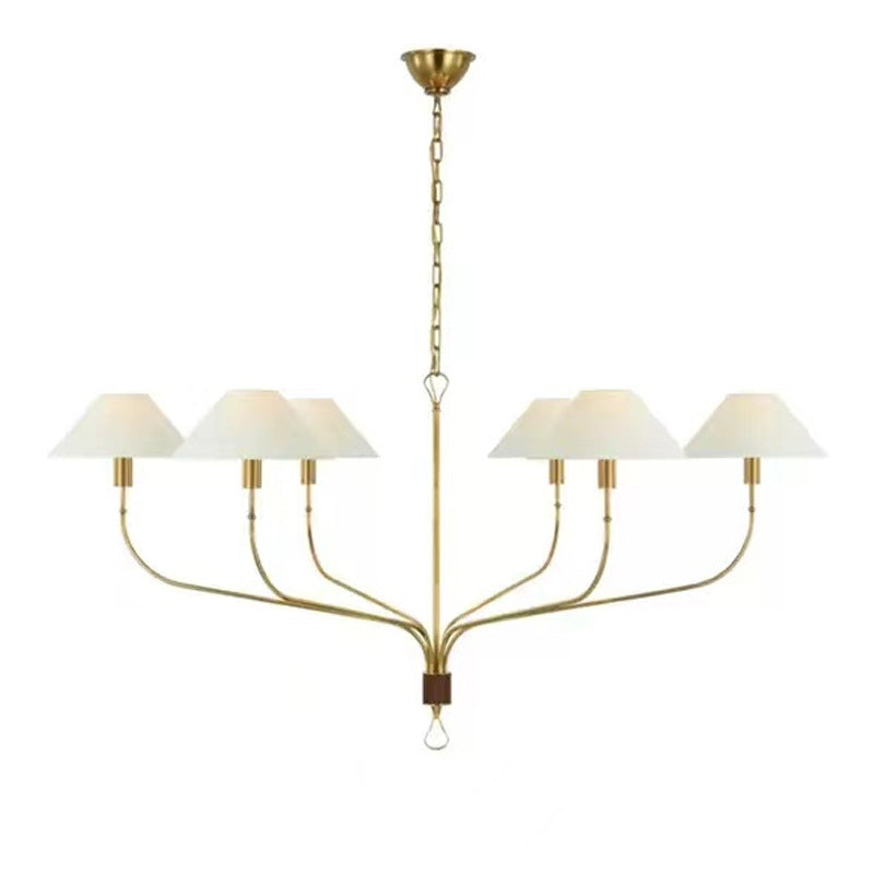 Retro Copper Industrial Style Four-head Chandelier Simple