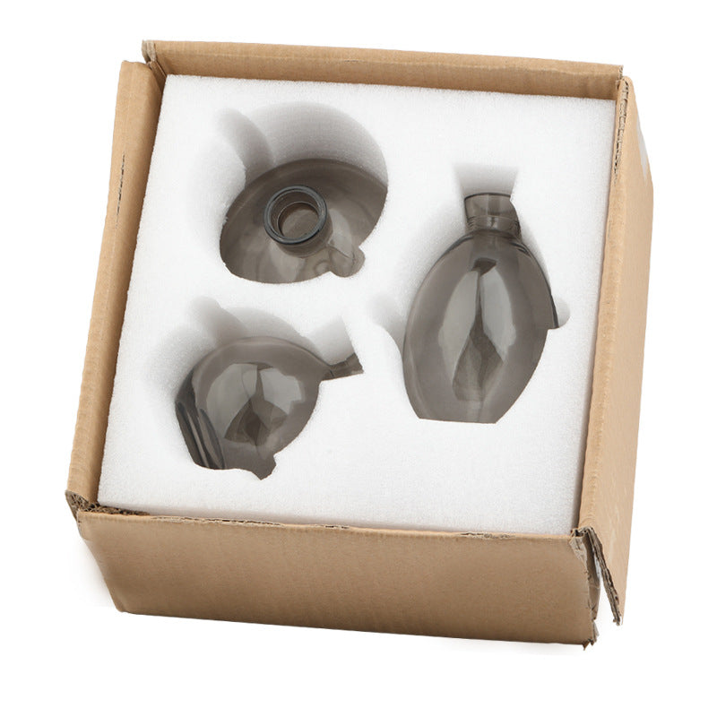 Gold-painted Transparent Colored Glass Vase