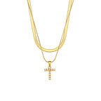 Fiona Layered Gold Initial Letter Necklace