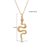 Gold Serpentine pendant necklace