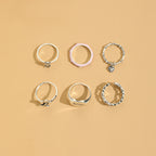 Creative Flower Chain Letter Love Ring