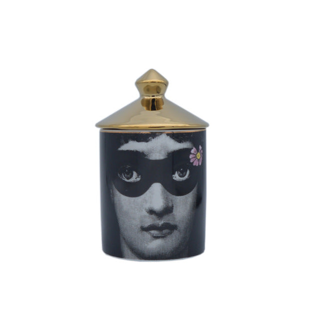 Face Aromatherapy Candle Holder Can Cotton Swab Storage Container