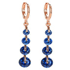 18K gold-plated diamond drop earrings
