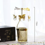 Ins European Style Walking Light Rotating Candle Holder
