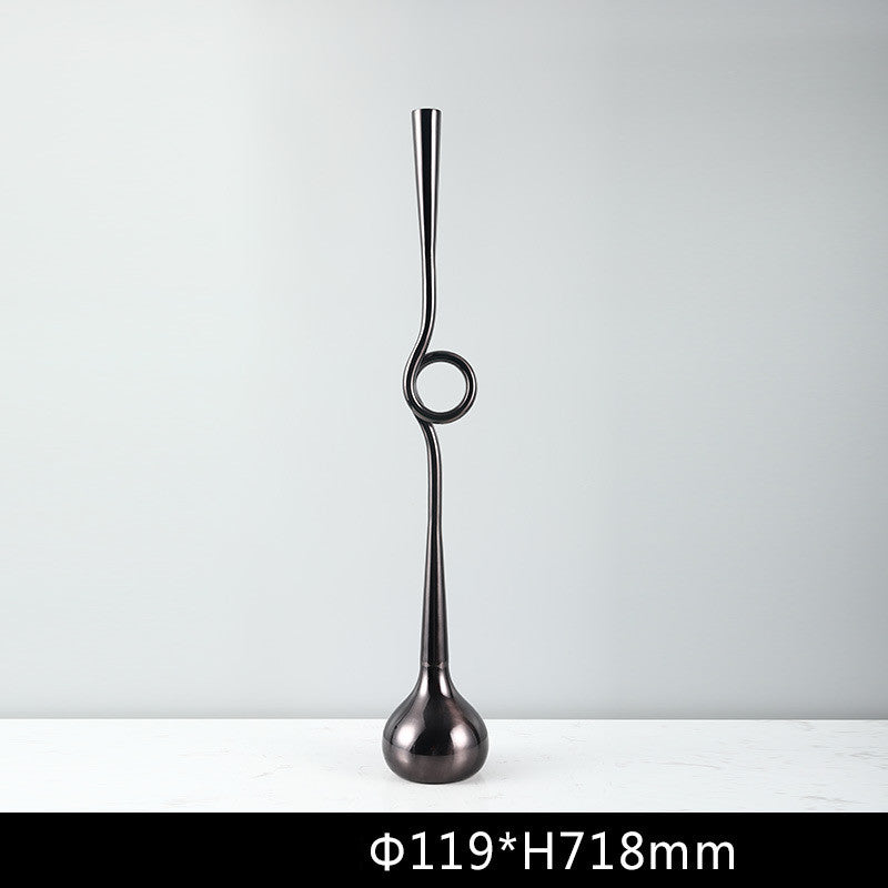 Simple Modern Metal Water Drop Candle Holder Ornament