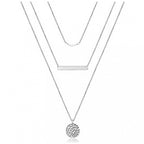 Multi Layered Metal Layered Pearl Necklace