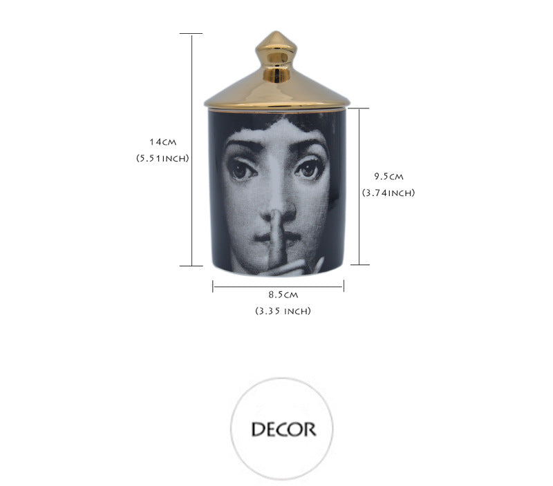 Face Aromatherapy Candle Holder Can Cotton Swab Storage Container