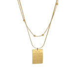 Gold Stainless Steel Pendant Necklace