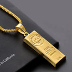 Fashion Gold Bar Pendant Necklace
