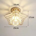 Minimalist Crystal Corridor Ceiling Bedroom Chandelier