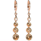 18K gold-plated diamond drop earrings
