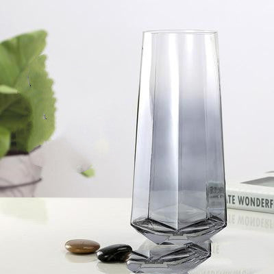 Light Luxury Gold Rim Colored Diamond Vase Rose