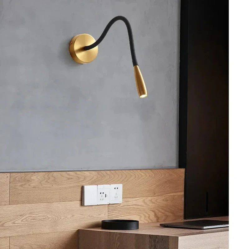 Hose Wall Lamp Bedside LED Copper Lamp