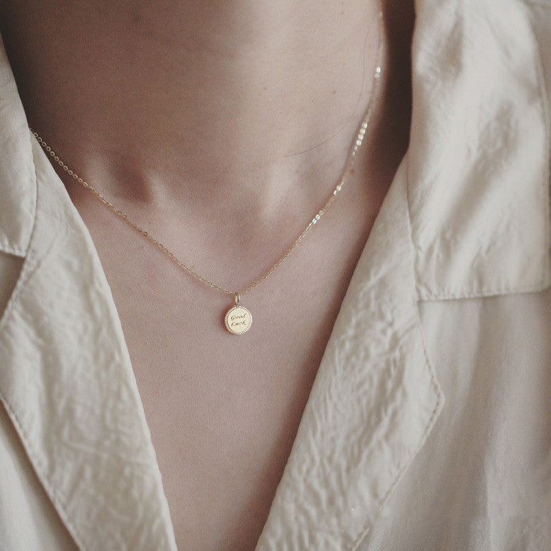 Lucky Goodluck Transfer K Gold Necklace Pendant Pendant