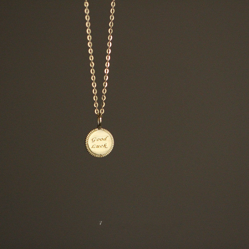 Lucky Goodluck Transfer K Gold Necklace Pendant Pendant