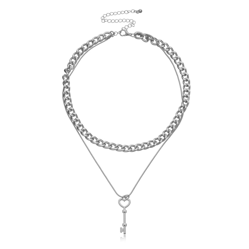 Vintage Bohemia Gold Coin letter Layered Chain Necklace For Women Shell Pearl Moon Long