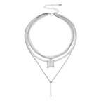 Vintage Bohemia Gold Coin letter Layered Chain Necklace For Women Shell Pearl Moon Long