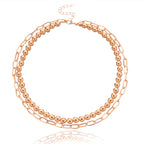 Vintage Bohemia Gold Coin letter Layered Chain Necklace For Women Shell Pearl Moon Long