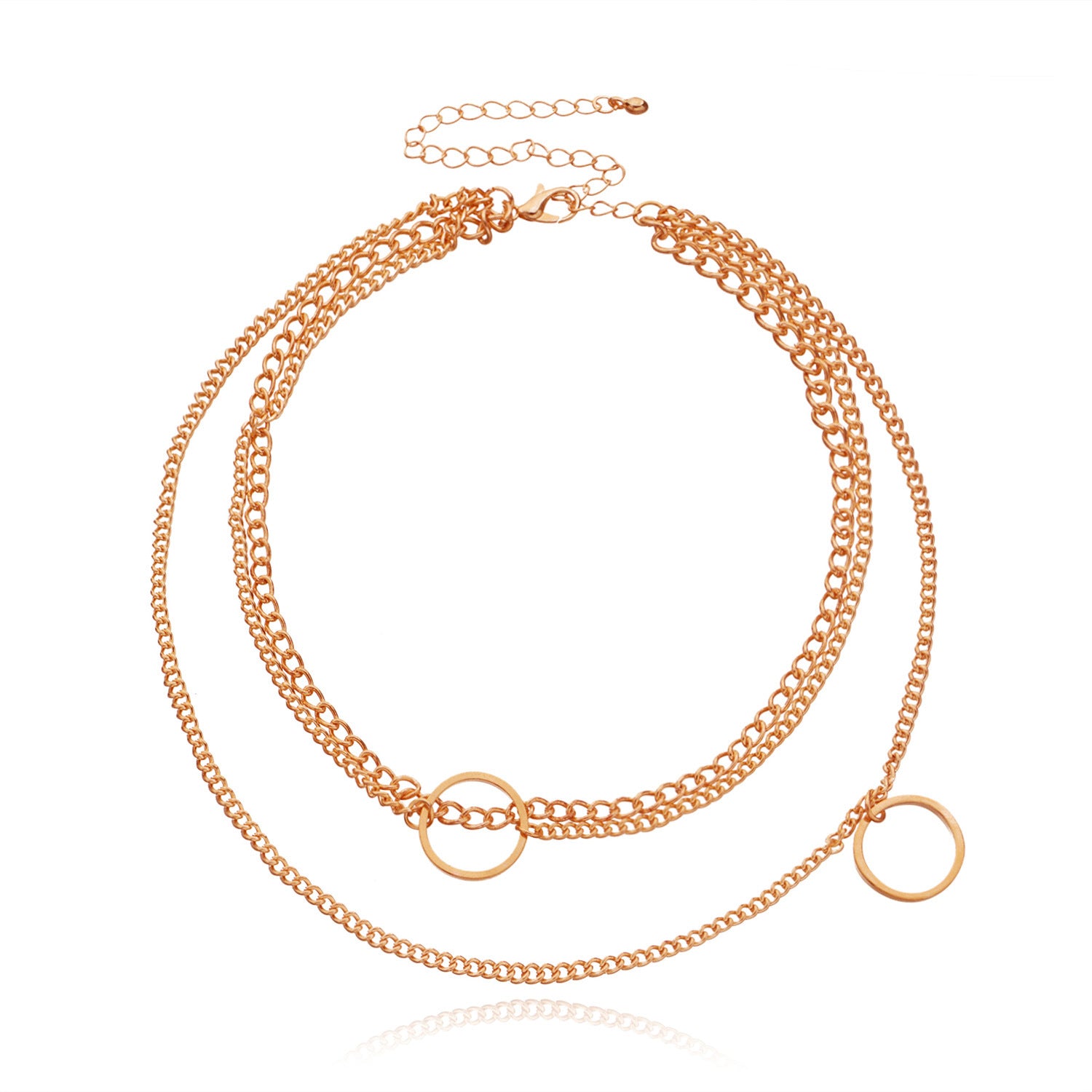 Vintage Bohemia Gold Coin letter Layered Chain Necklace For Women Shell Pearl Moon Long