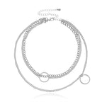 Vintage Bohemia Gold Coin letter Layered Chain Necklace For Women Shell Pearl Moon Long