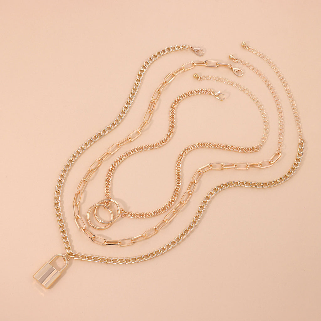 Vintage Bohemia Gold Coin letter Layered Chain Necklace For Women Shell Pearl Moon Long