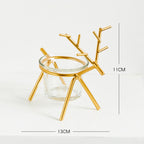 Creative Nordic Style Wrought Iron Elk Candle Holder