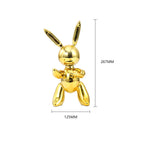 Shiny Balloon rabbit Statue Simulation rabbit Animal Art Sculpture Resin