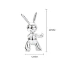 Shiny Balloon rabbit Statue Simulation rabbit Animal Art Sculpture Resin