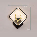Art Deer Antler Wall Lamp Nordic Remote Control Dimmable Wall Lights