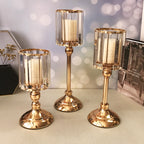 European Style Golden Crystal Candle Holder Cross-Border Home Decoration Ornaments