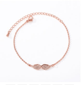 Gold Angel Wing Charm Bracelet Bracelet Women