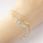 Gold Angel Wing Charm Bracelet Bracelet Women