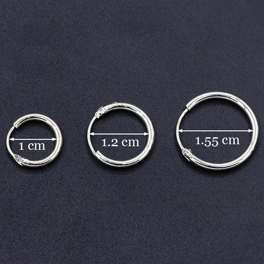 Vintage Glossy Geometry Round Circle Black Gold Silver Color Earrings for Women Kolczyki Damskie Hoop Earring Pendientes Mujer