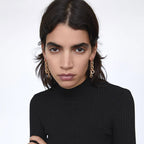 ZA Trendy Long Gold Metal Chain Drop Earrings For Women