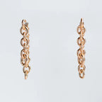 ZA Trendy Long Gold Metal Chain Drop Earrings For Women