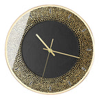 Simple Striped Luxury Rose Gold Wall Clock Living Room Bedroom Wall Watch Personality Creative Black Gold Art Atmosphere Clock