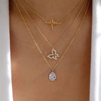 17KM-Multilayer Butterfly Pearl Necklace For Women Gold Pearl Choker Sun Star Jewelry Gift