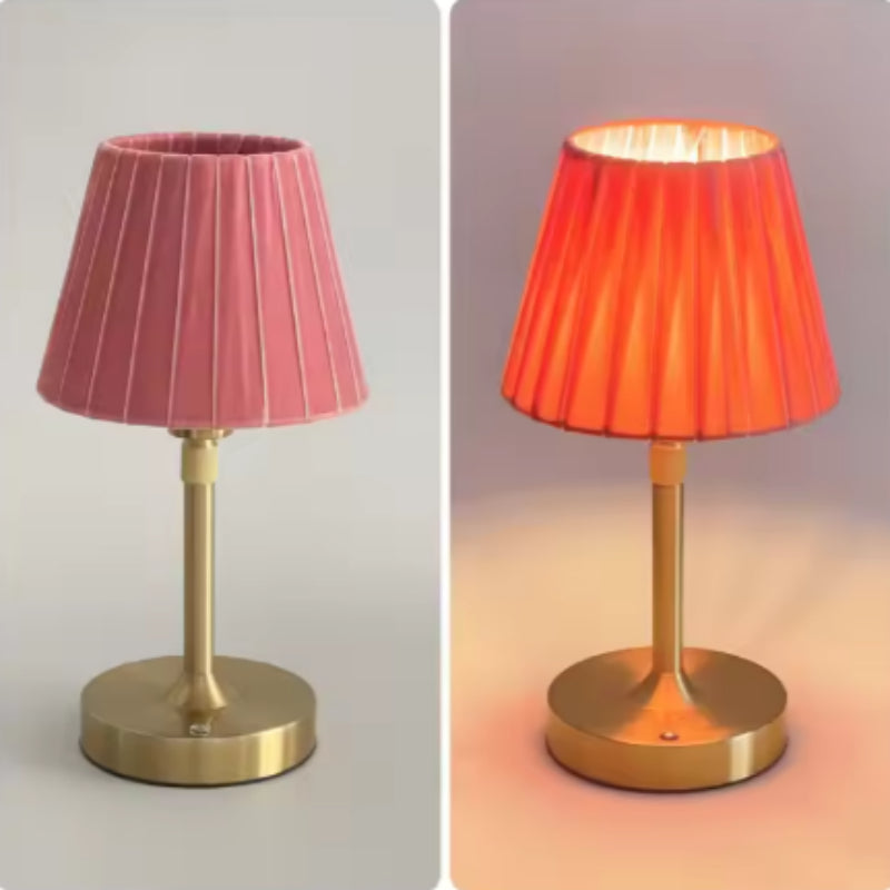 Adjustable Height LED Cordless Fabric Table Lamp