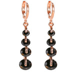 18K gold-plated diamond drop earrings