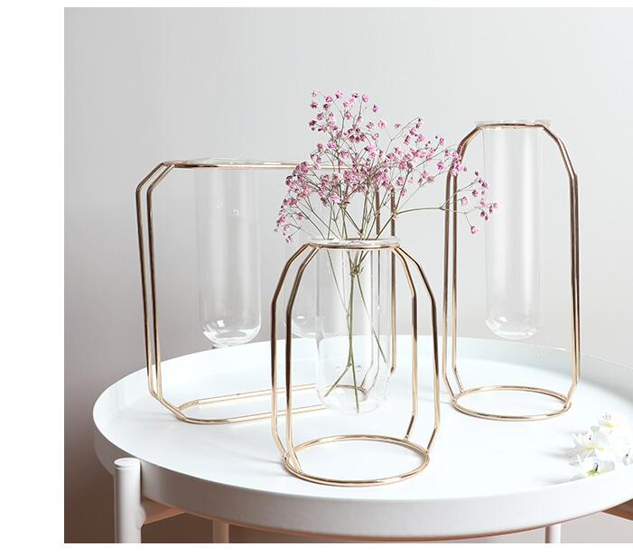 Geometric Rose Gold Vase
