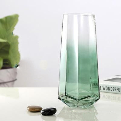 Light Luxury Gold Rim Colored Diamond Vase Rose