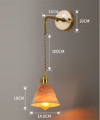Japanese Retro Nordic Simple Bedside Brass Wall Lamp