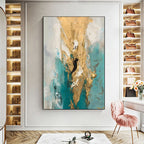 Handmade Oil Painting Canvas Wall Art Decoration Modern Abstract Gold Artwork Room Aesthetic For Home Decor Rolled Frameless Unstretched Painting