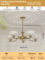 Living Room Chandelier Retro Cream Bedroom Dining Room Lamps
