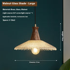 Retro Simple Restaurant And Cafe Xuan Brass Glass Chandelier